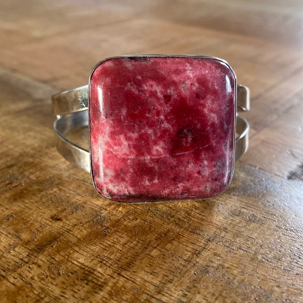 Jay King Dessert Rose Trading Thulite and Sterling Silver Cuff